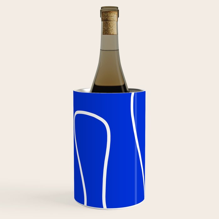 Blue Abstract Wave Wine Chiller Gallery Image 1