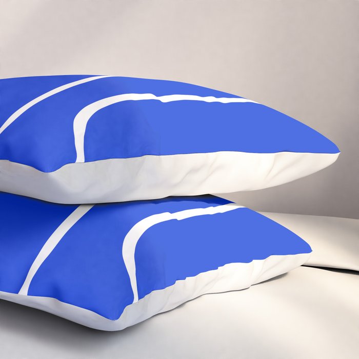 Blue Abstract Wave Pillow Sham Gallery Image 3