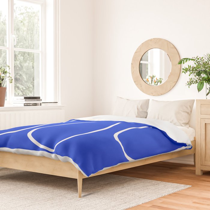 Blue Abstract Wave Duvet Cover Gallery Image 2