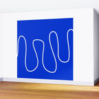 Blue Abstract Wave Wall Mural Gallery Image 2