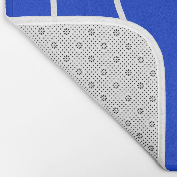 Blue Abstract Wave Bath Mat Gallery Image 2