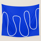 Blue Abstract Wave Wall Tapestry Gallery Image 4