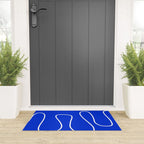 Blue Abstract Wave Welcome Mat Gallery Image 3