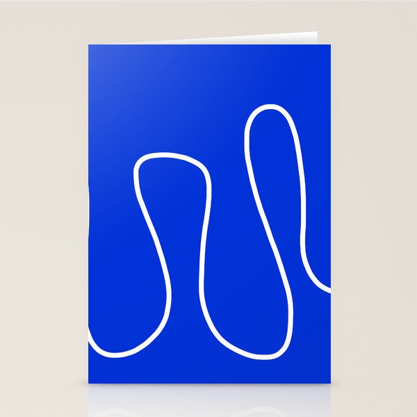Blue Abstract Wave Stationery Card Gallery Image 1