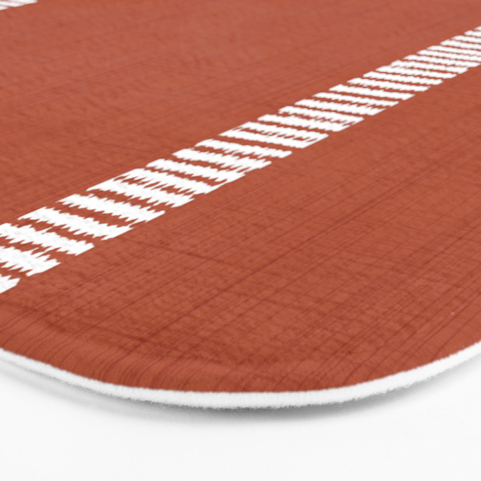 Modern Boho Serenity Stripes Terracotta  Bath Mat Gallery Image 3