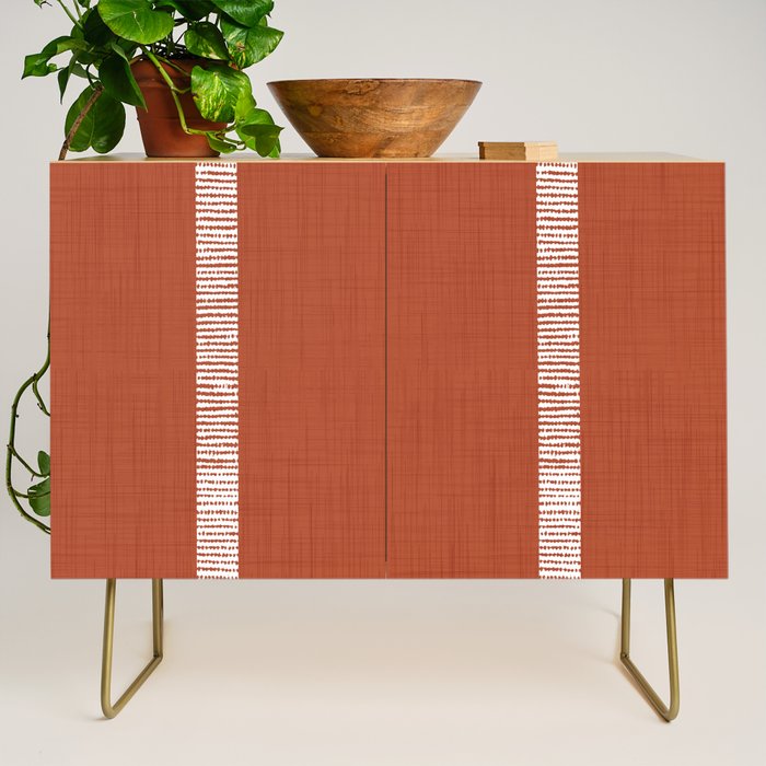 Modern Boho Serenity Stripes Terracotta  Credenza Gallery Image 1