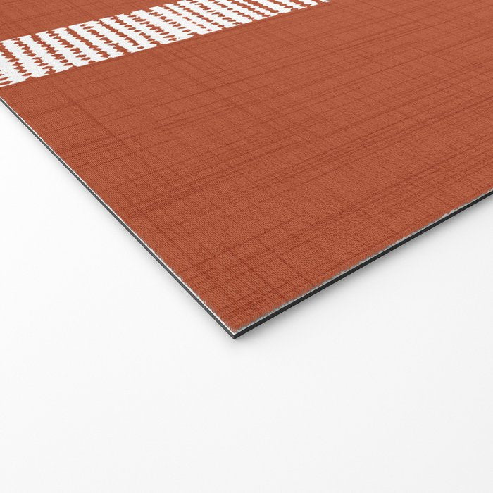 Modern Boho Serenity Stripes Terracotta  Welcome Mat Gallery Image 2