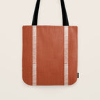 Modern Boho Serenity Stripes Terracotta  Tote Bag Gallery Image 1