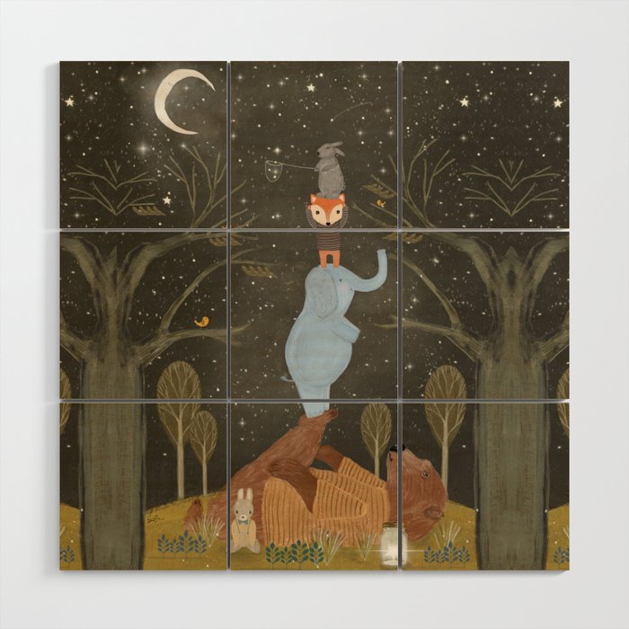 catching falling stars Wood Wall Art Gallery Image 1