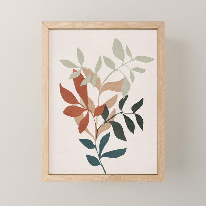 Soft Leaves Mini Art Print Gallery Image 1