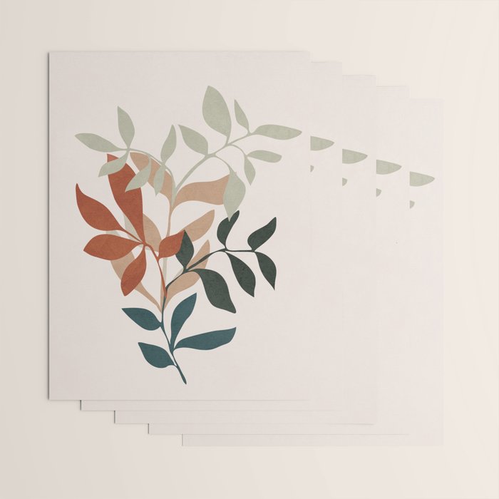 Soft Leaves Wrapping Paper Gallery Image 3