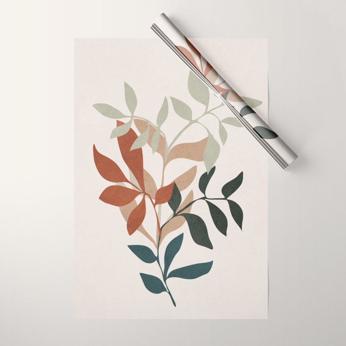 Soft Leaves Wrapping Paper Gallery Image 1