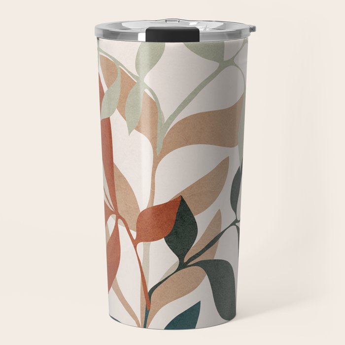 Soft Leaves Travel Mug Gallery Image 1