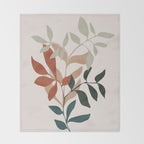 Soft Leaves Throw Blanket Gallery Image 2