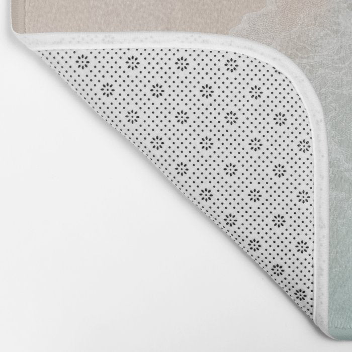 Couple on the Pastel Shore - Aerial Coastal Print Bath Mat Gallery Image 2