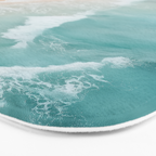 Couple on the Pastel Shore - Aerial Coastal Print Bath Mat Gallery Image 3