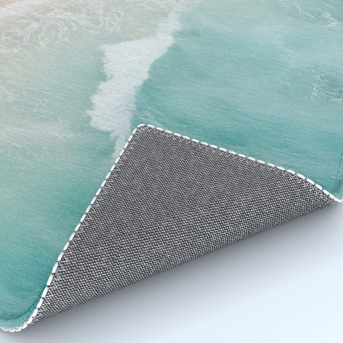 Couple on the Pastel Shore - Aerial Coastal Print Rug Gallery Image 4