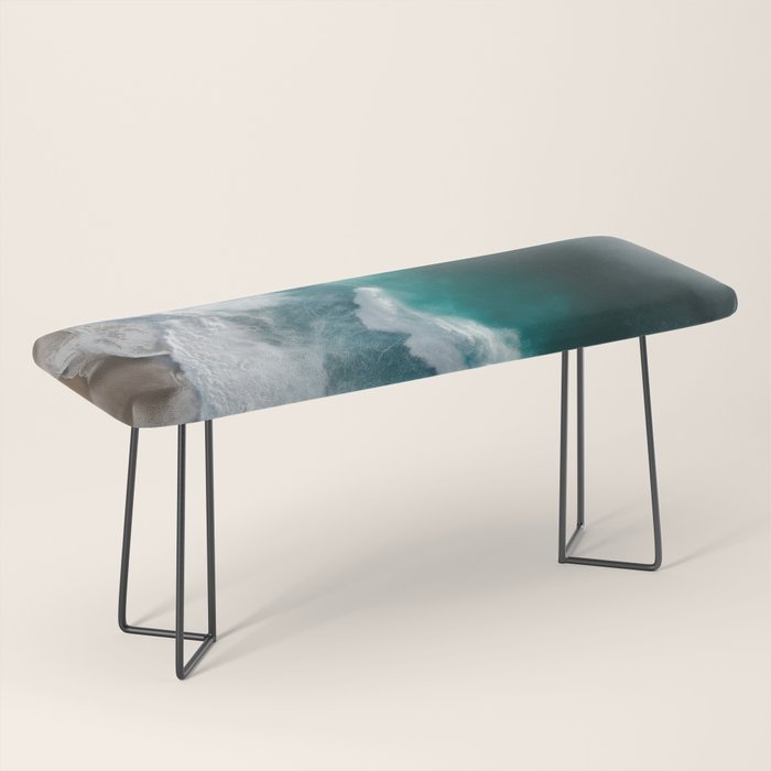 Aerial Ocean Waves - Coastal Photography Wall Art Bench Gallery Image 1