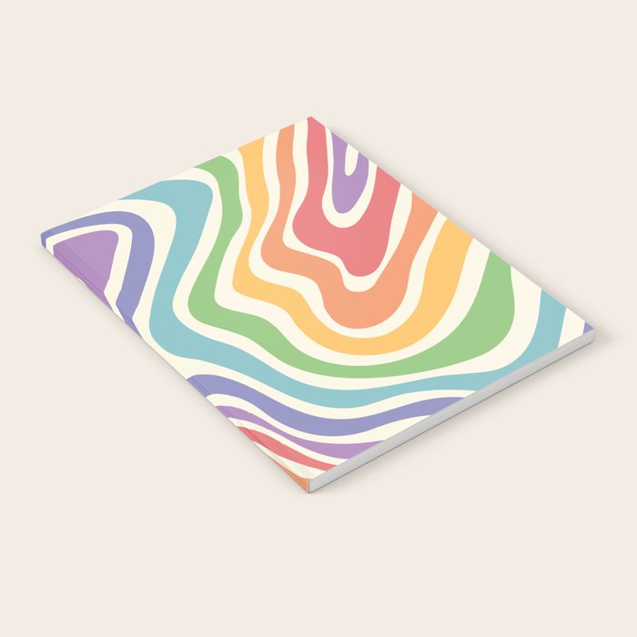 Colorful Rainbow Warp Swirl Lines I Notebook Gallery Image 2
