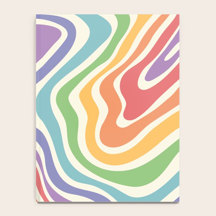 Colorful Rainbow Warp Swirl Lines I Notebook Gallery Image 4