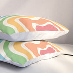 Colorful Rainbow Warp Swirl Lines I Pillow Sham Gallery Image 3