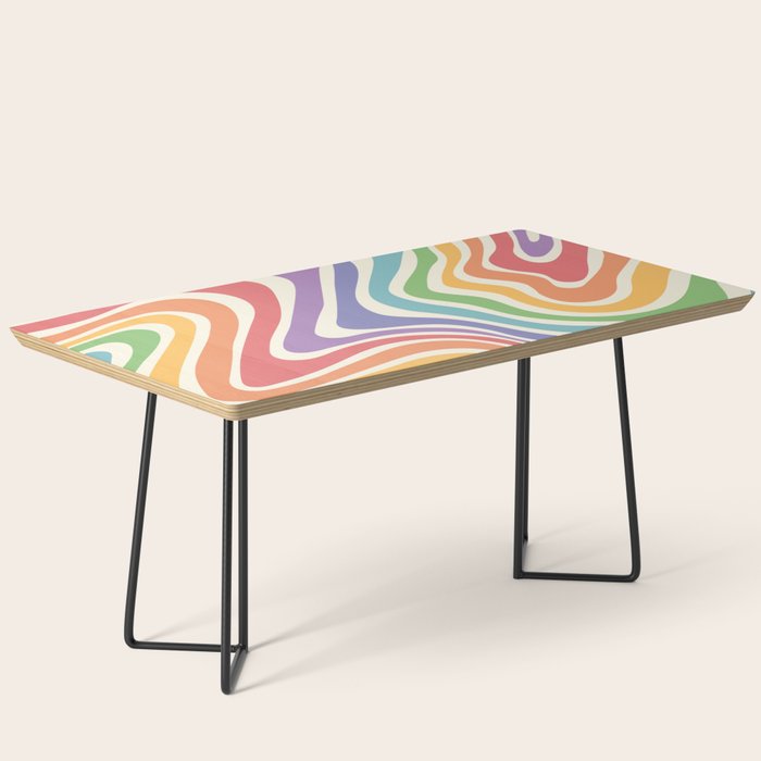 Colorful Rainbow Warp Swirl Lines I Coffee Table Gallery Image 1