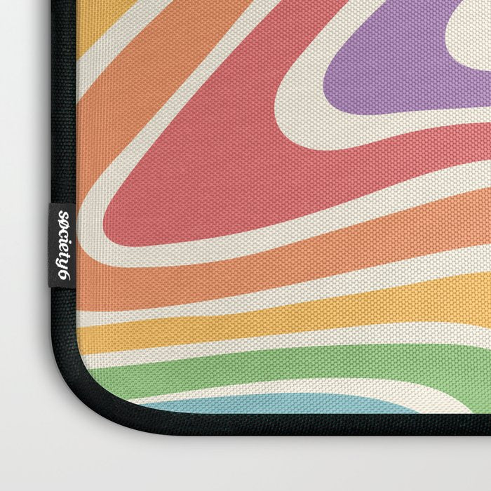 Colorful Rainbow Warp Swirl Lines I Laptop Sleeve Gallery Image 3