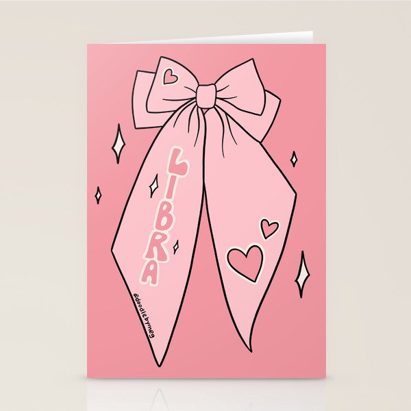 Libra Bow Stationery Card Gallery Image 2