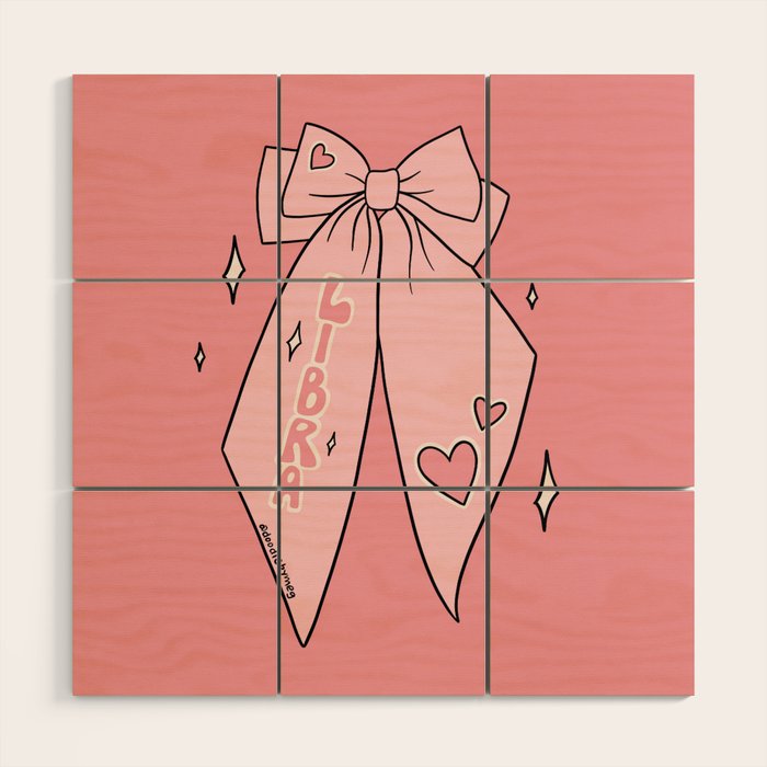 Libra Bow Wood Wall Art Gallery Image 1