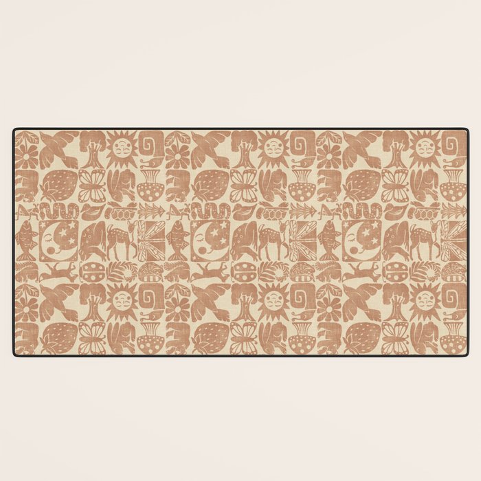 Nature Blocks - terracotta Desk Mat Gallery Image 3