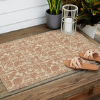 Nature Blocks - terracotta Outdoor Rug Gallery Image 2