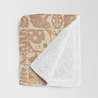 Nature Blocks - terracotta Throw Blanket Gallery Image 3