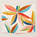 Multicolorful Leaf Design Wall Tapestry Gallery Image 4