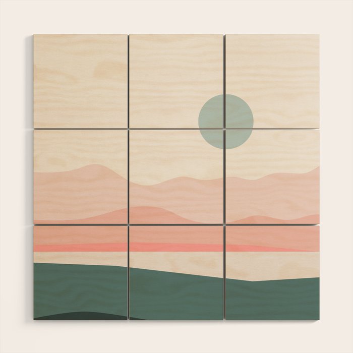 Abstract Landscape 03 Wood Wall Art Gallery Image 1