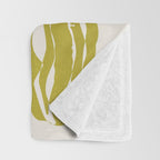 SAGUARO cactus, olive Throw Blanket Gallery Image 3