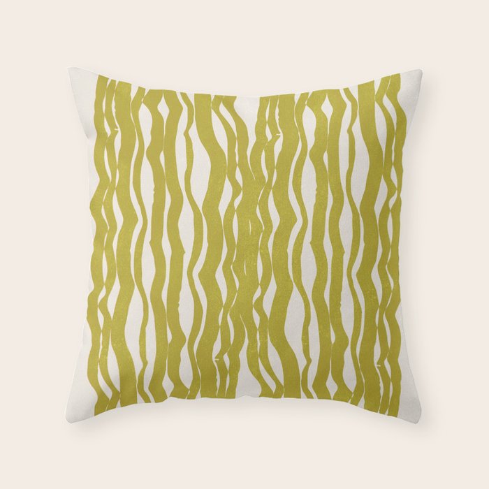 SAGUARO cactus, olive Throw Pillow Gallery Image 6