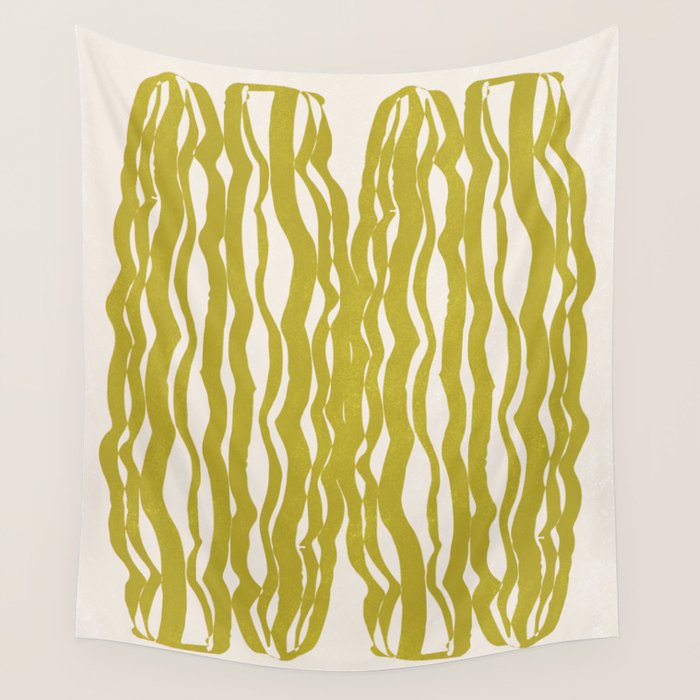 SAGUARO cactus, olive Wall Tapestry Gallery Image 1