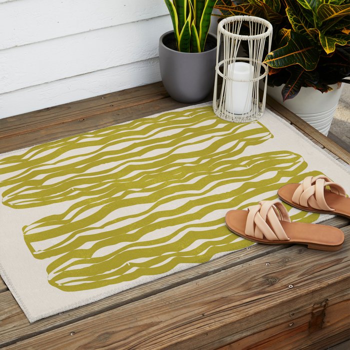 SAGUARO cactus, olive Outdoor Rug Gallery Image 2