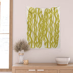 SAGUARO cactus, olive Wall Tapestry Gallery Image 2