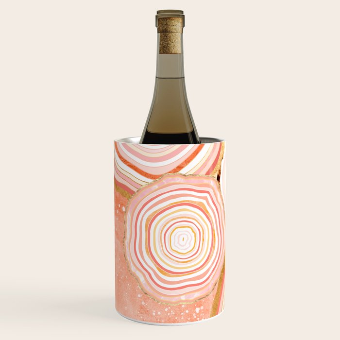 Coral Agate Abstract Wine Chiller Gallery Image 2