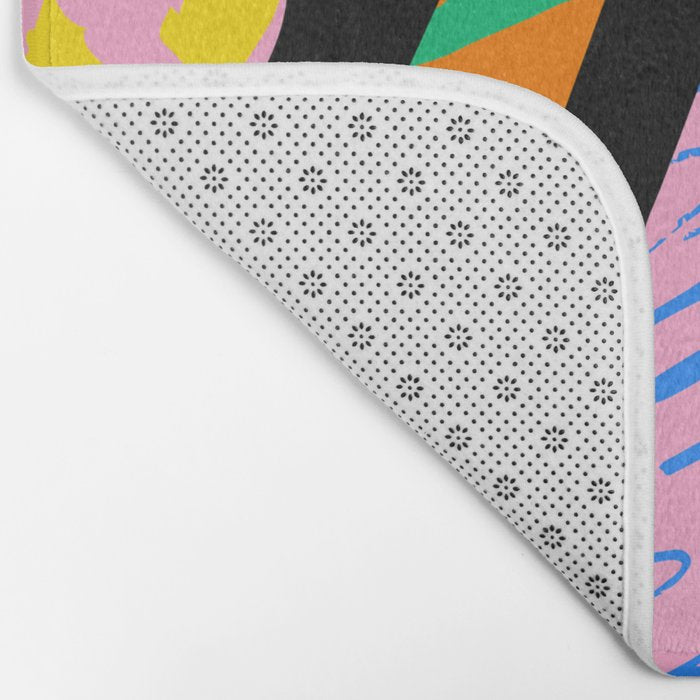 Modern abstract collage art shapes pattern  Bath Mat Gallery Image 2