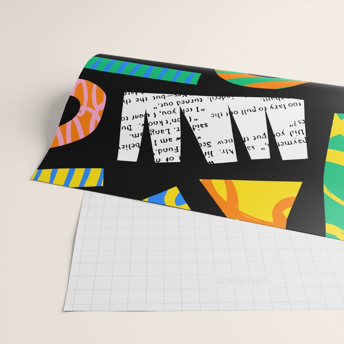 Modern abstract collage art shapes pattern  Wrapping Paper Gallery Image 2