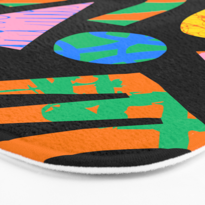Modern abstract collage art shapes pattern  Bath Mat Gallery Image 3