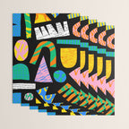 Modern abstract collage art shapes pattern  Wrapping Paper Gallery Image 3
