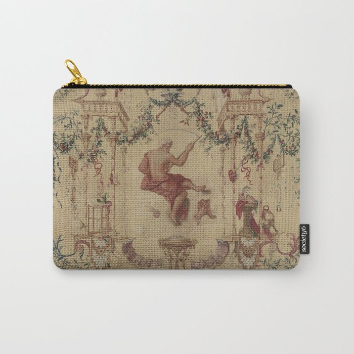 Antique 18th Century 'Saturn' French Tapestry Carry All Pouch Gallery Image 1