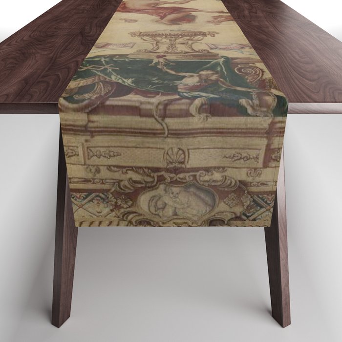 Antique 18th Century 'Saturn' French Tapestry Table Runner Gallery Image 1