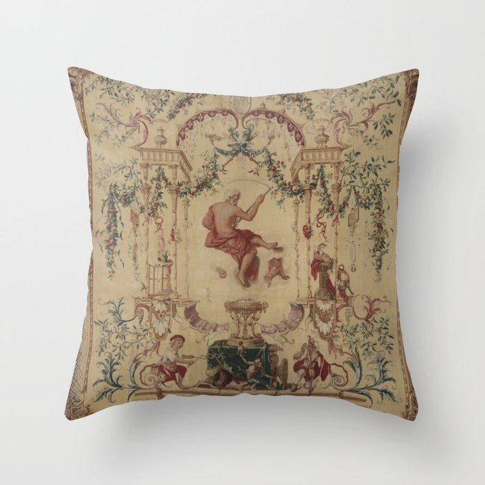 Antique 18th Century 'Saturn' French Tapestry Throw Pillow Gallery Image 6