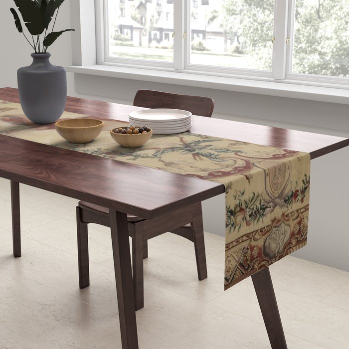 Antique 18th Century 'Saturn' French Tapestry Table Runner Gallery Image 2
