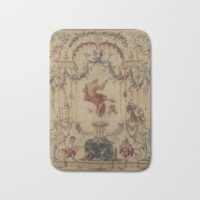 Antique 18th Century 'Saturn' French Tapestry Bath Mat Gallery Image 1