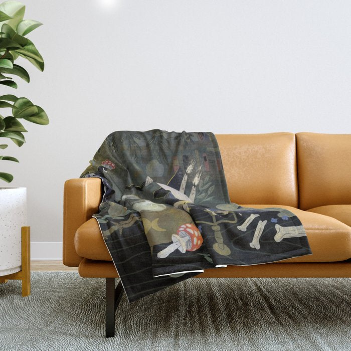 Witches and Potions Throw Blanket Gallery Image 1